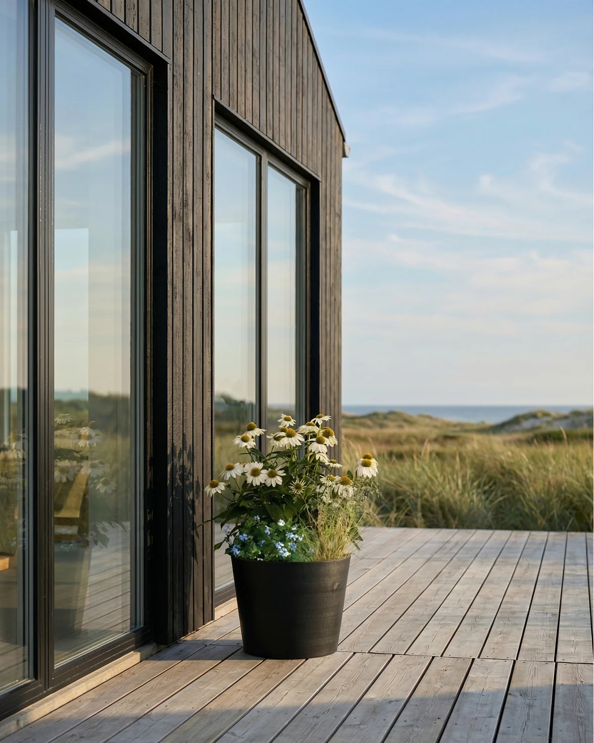 Hvide Stauder i Krukke - med vandreservoir - Image 4